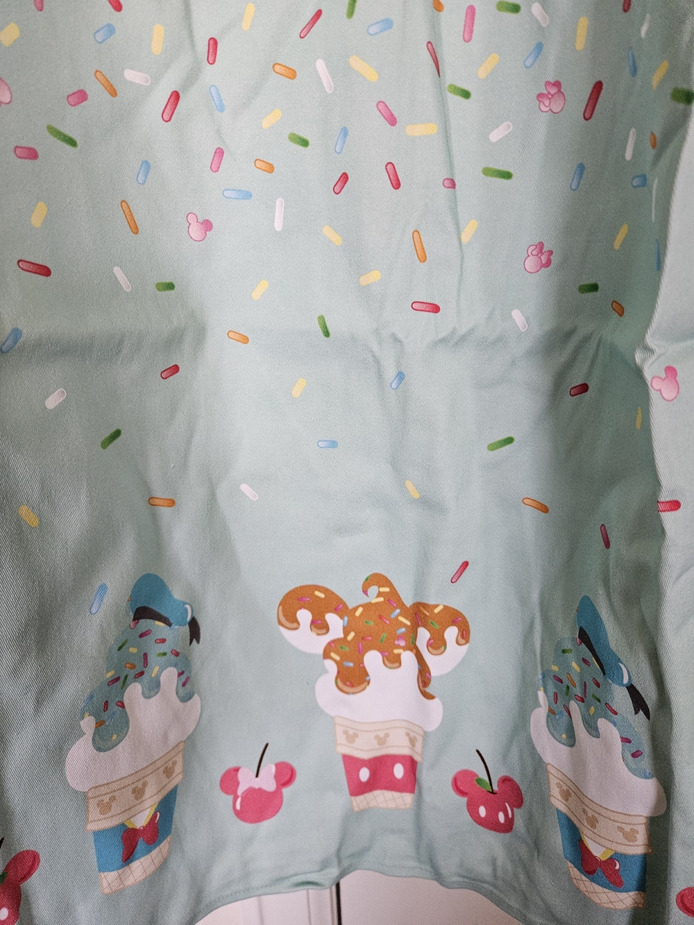 Disney Stitch Shoppe "Jan" Mint & Pink Sprinkle Ice Cream Tie-Shoulder Dress Nwt - Picture 2 of 5